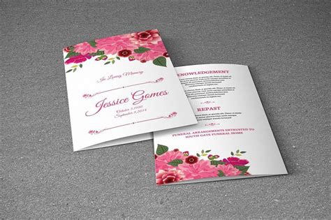 Funeral program template funeral program template word etsy – Artofit