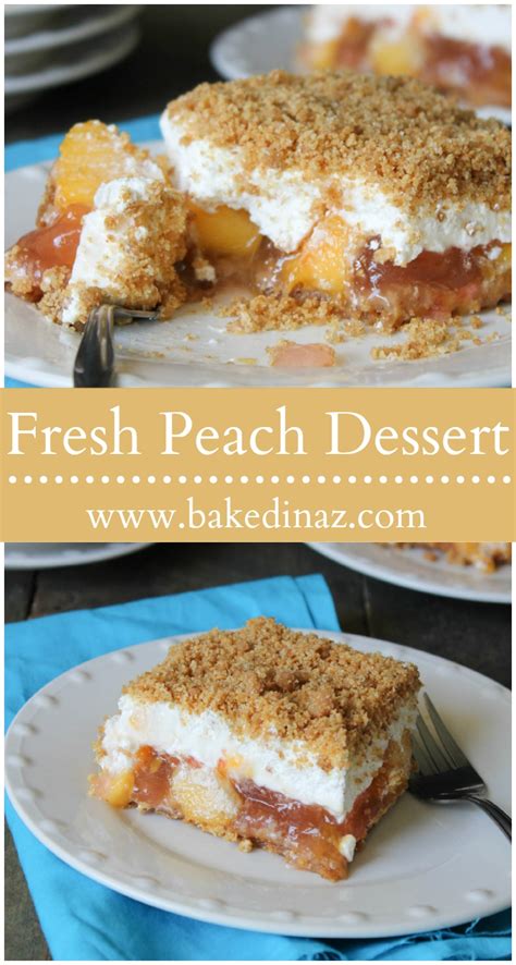 Fresh Peach Dessert (baked crust)