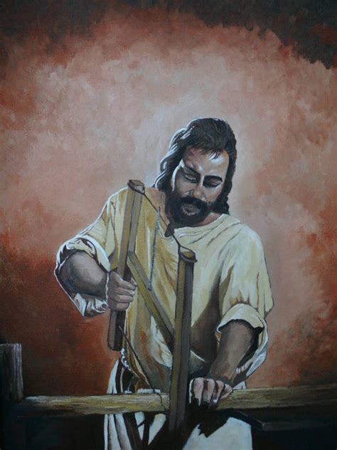 Jesus The Carpenter Painting - Jesus The Carpenter Fine Art Print