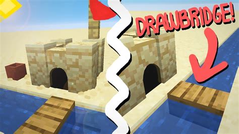 Minecraft 1.14 | How to make a Realistic Sandcastle with drawbridge ...