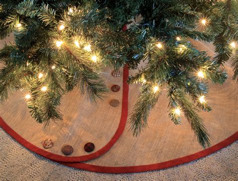 Burlap Christmas Tree Skirt - sample