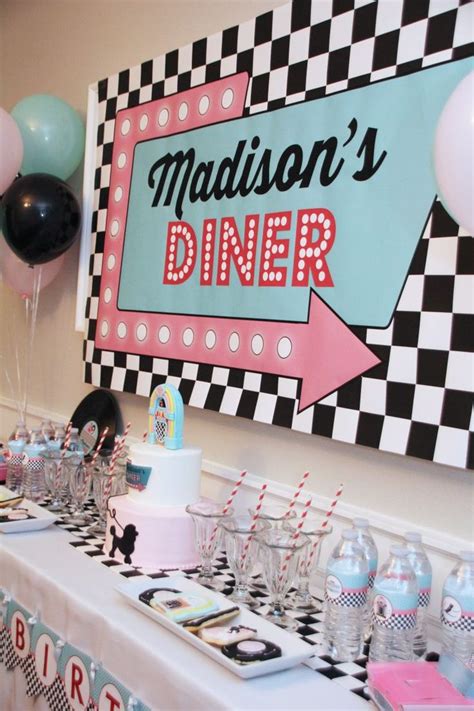 50’s Diner Birthday Party – 5M Creations Blog | 50s theme parties, Vintage birthday parties ...