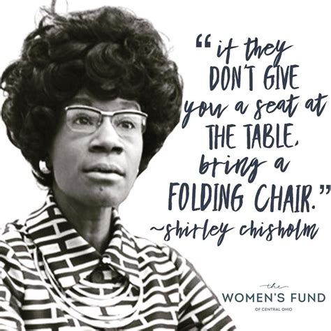 shirley chisholm quotes folding chair - Denese Oliphant