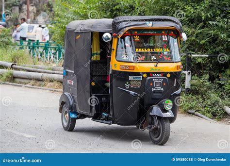 Auto Rickshaw Taxi on a Road in Srinagar, Kashmir, India. Editorial ...