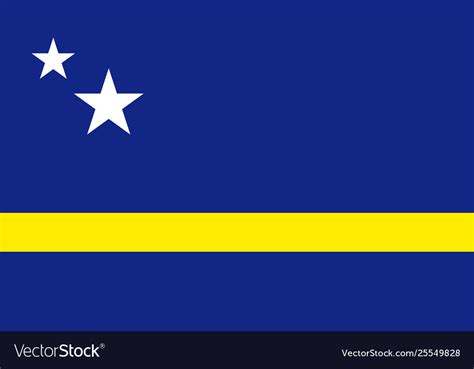 National flag curacao island in caribbean Vector Image