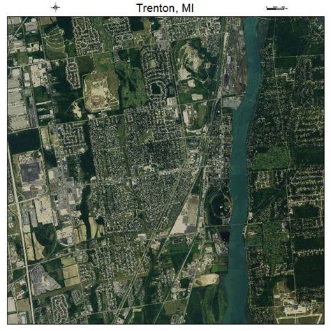 Aerial Photography Map of Trenton, MI Michigan