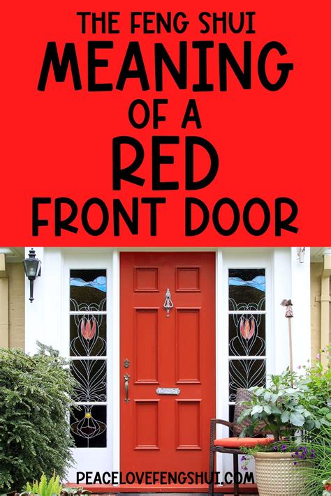 what a red front door means in 2023 | Feng shui, Red front door, Front ...