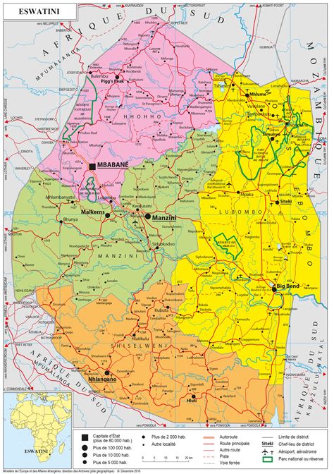 Geopolitical map of Swaziland, Swaziland maps | Worldmaps.info