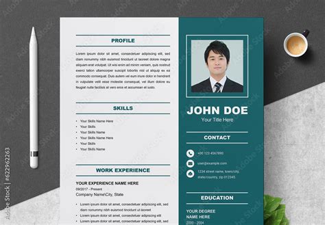 Minimal Resume Stock Template | Adobe Stock