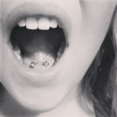 Tongue piercing underneath #web