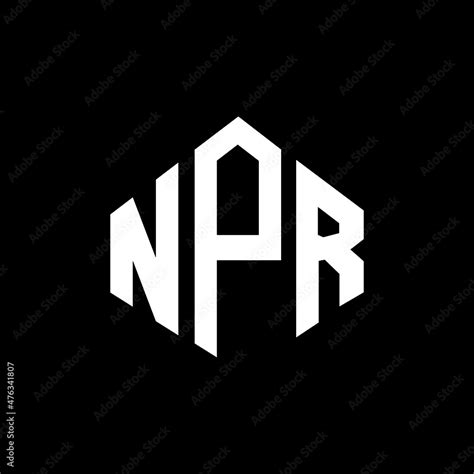 NPR letter logo design with polygon shape. NPR polygon and cube shape ...