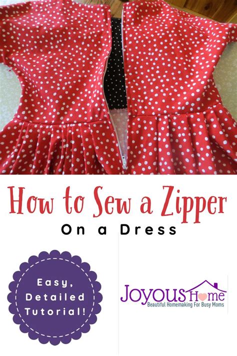 How to Sew a Zipper On a Dress | Sew zipper, Dress zipper, Sewing dresses