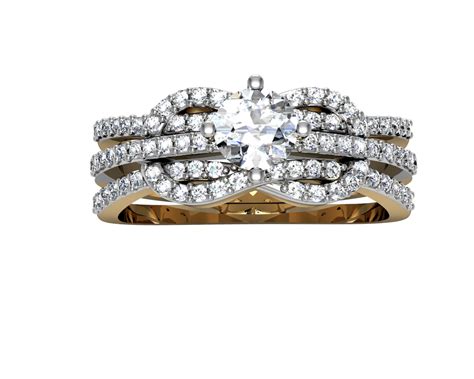 silver ring with diamonds PNG