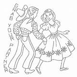 Square Dance Coloring Pages sketch template
