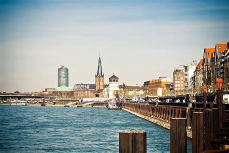 Skyline Dusseldorf Riverbank - Free photo on Pixabay