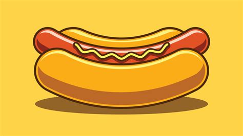 Cartoon hot dog with mustard 6868213 Vector Art at Vecteezy