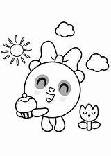Babyriki Pandora And Cake Coloring Page sketch template