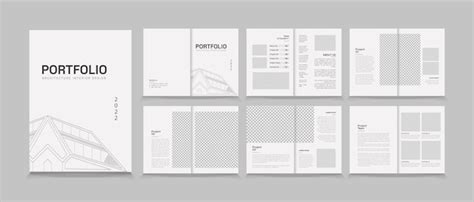 Premium Vector | Architecture and interior portfolio layout design, a4 standard size print ready ...