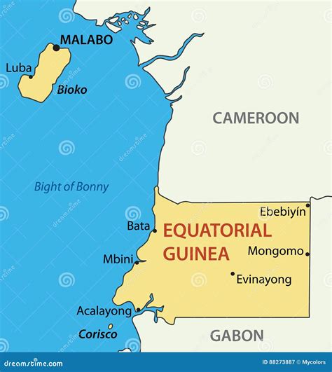 Equatorial Guinea, Malabo - Capital City, Pinned On Political Map ...