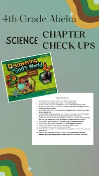 Abeka 4th Grade Science Chapter Check Ups (All 9 Chapters!) | TPT