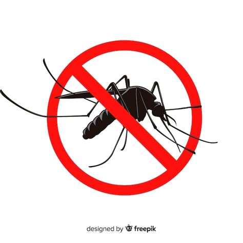 Free Vector | Mosquito warning sign with flat design