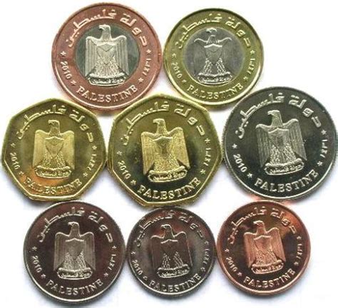 Palestine 2010 New Set of 8 Animal Coins,With 2 Bimetal - Collectors Currency