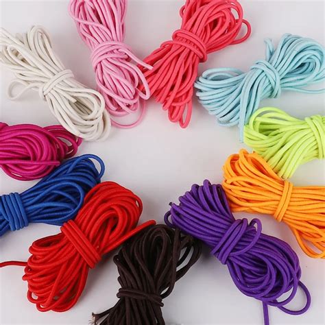 2.5mm Colorful High Elastic High Quality Round Elastic Band Round Elastic Rope Rubber Band ...