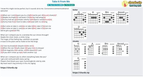 Chord: Take It From Me - tab, song lyric, sheet, guitar, ukulele | chords.vip