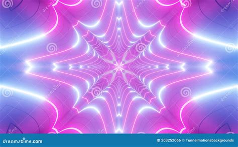 Colorchanging Abstract Pink and Blue Neon Tunnel 3d Illustration Background Wallpaper Stock ...