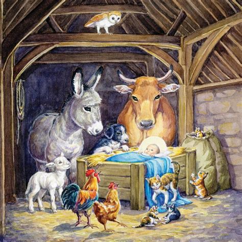 Animals at the Manger | Charity Christmas Cards | SPANA Shop