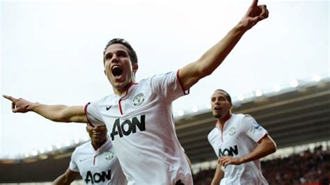 Robin Van Persie scores his first hat-trick for Manchester United ...