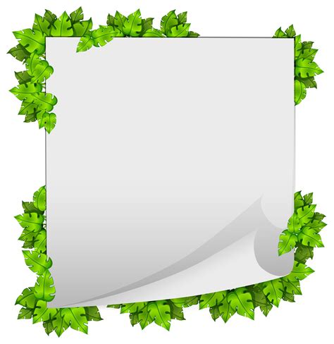 A green nature leaf frame 292354 Vector Art at Vecteezy