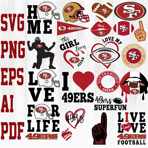 San Francisco 49ers Logo Svg,NFL Bundle Svg, Png, Eps, Ai, Pdf, Digital Download - SvgBdaDesigns