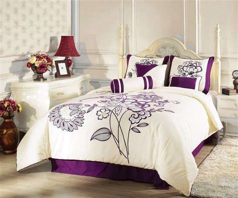 Beige with Purple Bedding Sets | Bed in a bag, Home