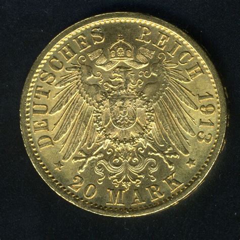 German 20 mark gold coin (Kaiser Wilhelm II in Military uniform)|World Banknotes & Coins ...