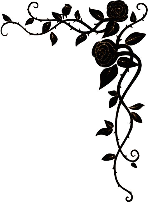 Transparent White Rose Border Png - Gudang Gambar Vector PNG