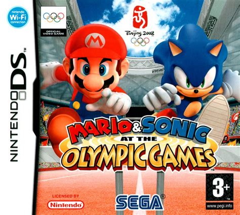 Mario & Sonic at the Olympic Games (2008) Nintendo DS box cover art - MobyGames