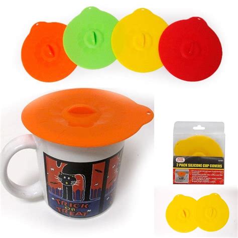 2 Pc Silicone Leakproof Cup Cover Coffee Tea Sealing Mug Wrapping Lid Tool Gift - Walmart.com