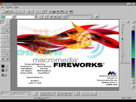 Macromedia Fireworks 1.0 in 1998 - YouTube