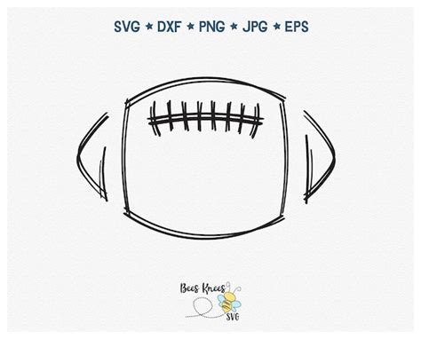 Sketch Football Svg Football Svg Football Drawing Svg - Etsy