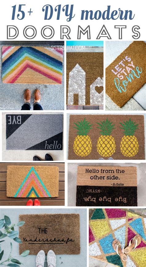 15+ DIY Modern Doormats - Sisters, What!