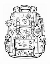 Free Printable Book Bag  Backpack Coloring Page For Kids And Adults sketch template