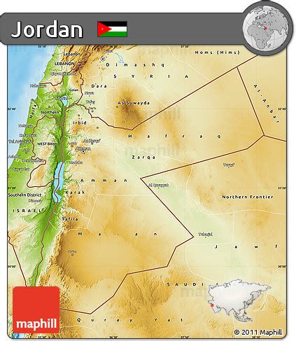 Free Physical Map of Jordan