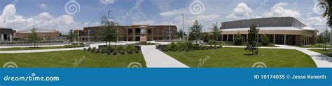 Panorama of High School in Florida Stock Image - Image of gymnasium ...