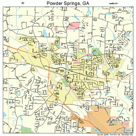 Powder Springs Georgia Street Map 1362524