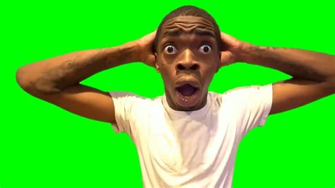 Shocked Guy Face Meme - Green Screen | Shocked face, Shocked face meme, Greenscreen