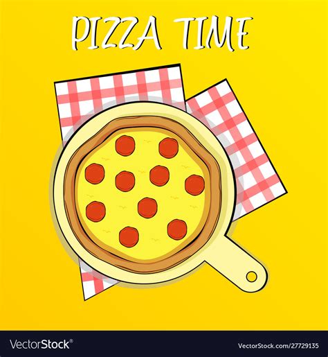 Pizza time Royalty Free Vector Image - VectorStock