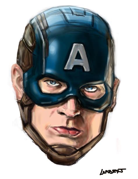 Captain America Face Drawing at GetDrawings | Free download