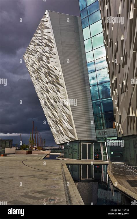 A view of the Titanic Museum, in the Titanic Quarter, Belfast, Ulster ...