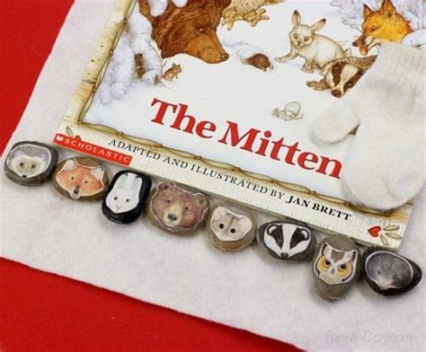 Activities for The Mitten with Homemade Story Stones - Fun-A-Day!